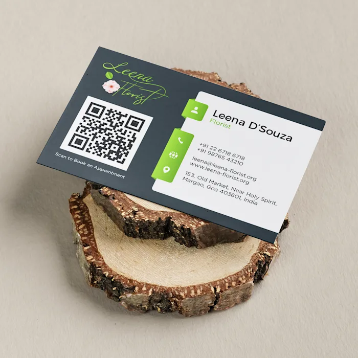 in qr code visiting card overview